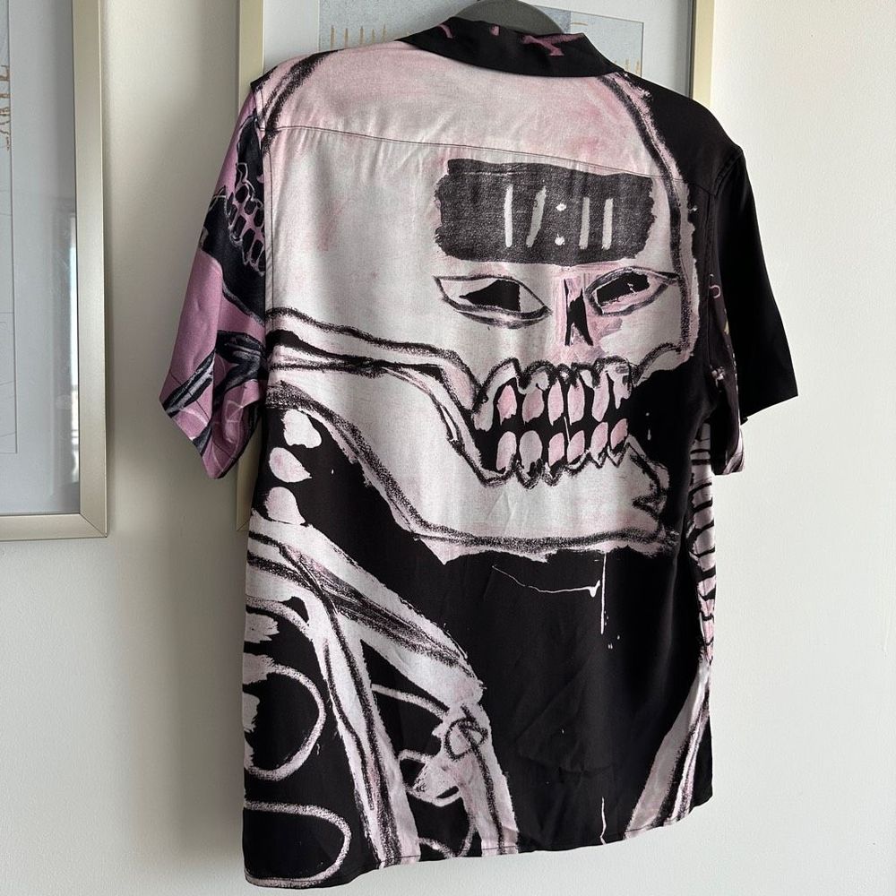 NWT NEUW DENIM Men's Pino Art Graphic Print Button-Up Collared Shirt Size S - Picture 4 of 10